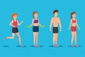 Fitness girls and boy design