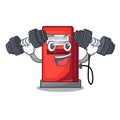 Fitness gosoline pump in the character form