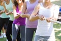 Fitness group playing tug of war Royalty Free Stock Photo