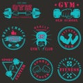 Fitness gym icons