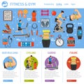 Fitness and Gym Infographics Royalty Free Stock Photo