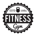 Fitness and Gym typographic hipster Themed Badge