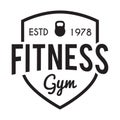 Fitness and Gym typographic hipster Themed Badge