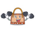 Fitness hand bag character cartoon