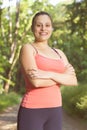 Fitness Happy Healthy Young Woman Outdoor Royalty Free Stock Photo