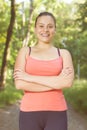 Fitness Happy Healthy Young Woman Outdoor Royalty Free Stock Photo