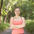 Fitness Happy Healthy Young Woman Outdoor Royalty Free Stock Photo