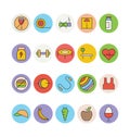 Fitness and Health Colored Vector Icons 1