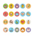 Fitness and Health Colored Vector Icons 7