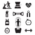 Fitness Icon Set Royalty Free Stock Photo