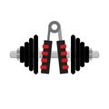 Fitness icon to hands. Expander and dumbbell