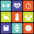 Fitness icons square