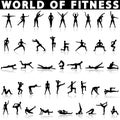 Fitness icons vector