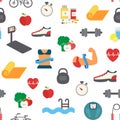 Fitness infographic. Vector icons Royalty Free Stock Photo