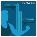 fitness infographic. Vector illustration decorative design