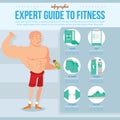 fitness infographic. Vector illustration decorative design