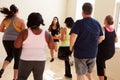 Fitness Instructor In Exercise Class For Overweight People Royalty Free Stock Photo