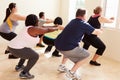 Fitness Instructor In Exercise Class For Overweight People Royalty Free Stock Photo