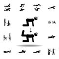 fitness, kick, position icon. Element of fitness illustration. Signs and symbols icon can be used for web, logo, mobile app, UI,
