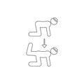 Fitness, kick, position outline icon. Element of fitness illustration. Signs and symbols icon can be used for web, logo, mobile