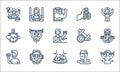 fitness line icons. linear set. quality vector line set such as exercise, diet food, banned food, whey protein, sport watch, heart
