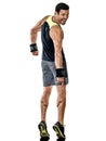 Fitness man cardio boxing exercises isolated Royalty Free Stock Photo