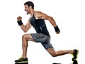 Fitness man cardio boxing exercises isolated Royalty Free Stock Photo