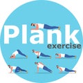 Fitness man doing planking exercise