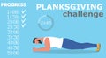 Fitness man doing planking exercise