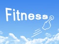 Fitness message cloud shape Royalty Free Stock Photo