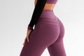 Fitness model in leggings with beautiful buttocks. Sporty booty Royalty Free Stock Photo