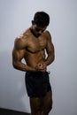 Fitness Model Torso With Pectoral Muscles Flexed