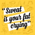 Fitness motivation quote poster.