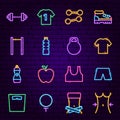 Fitness Neon Icons