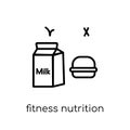 Fitness Nutrition icon. Trendy modern flat linear vector Fitness