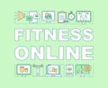 Fitness online word concepts banner