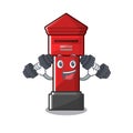 Fitness pillar box isolated with the cartoon Royalty Free Stock Photo