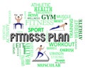 Fitness Plan Represents Work Out And Exercise Royalty Free Stock Photo