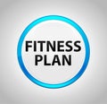 Fitness Plan Round Blue Push Button