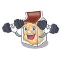 Fitness pork rinds isolated in the cartoon