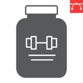 Fitness protein glyph icon