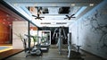 Fitness room design ,interior of modern style