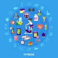 Fitness Round Flat Composition