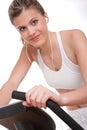 Fitness series - Woman with headphones Royalty Free Stock Photo