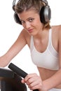 Fitness series - Woman with headphones Royalty Free Stock Photo