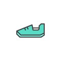 Fitness shoe filled outline icon