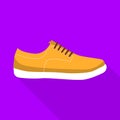 Fitness shoe icon, flat style