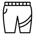 Fitness shorts icon outline vector. Workout gym