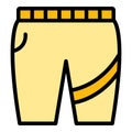 Fitness shorts icon vector flat