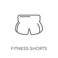 fitness Shorts linear icon. Modern outline fitness Shorts logo c